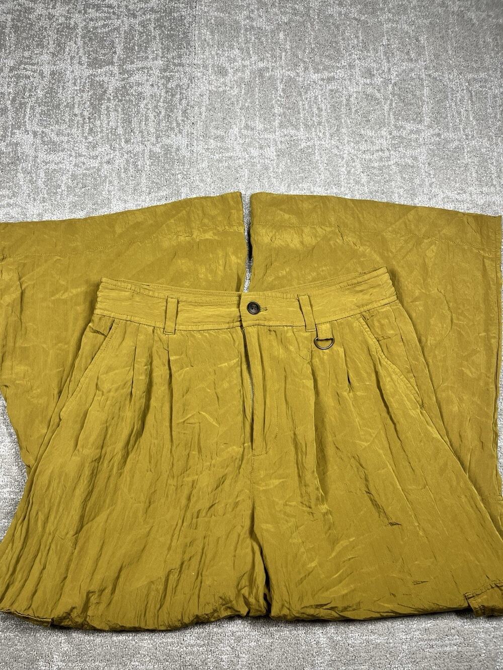 Madewell The Harlow Wide Leg Cargo Pant Mustard Gold Size 14